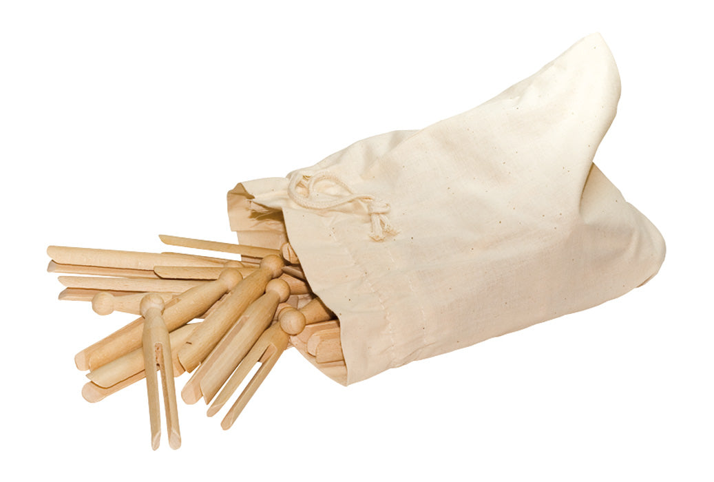 Storm Pegs, Set Of 50 In Cotton Bag