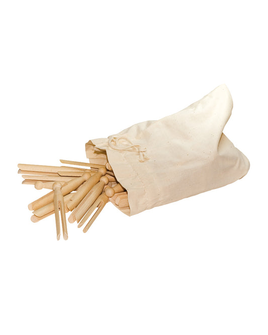 Storm Pegs, Set Of 50 In Cotton Bag