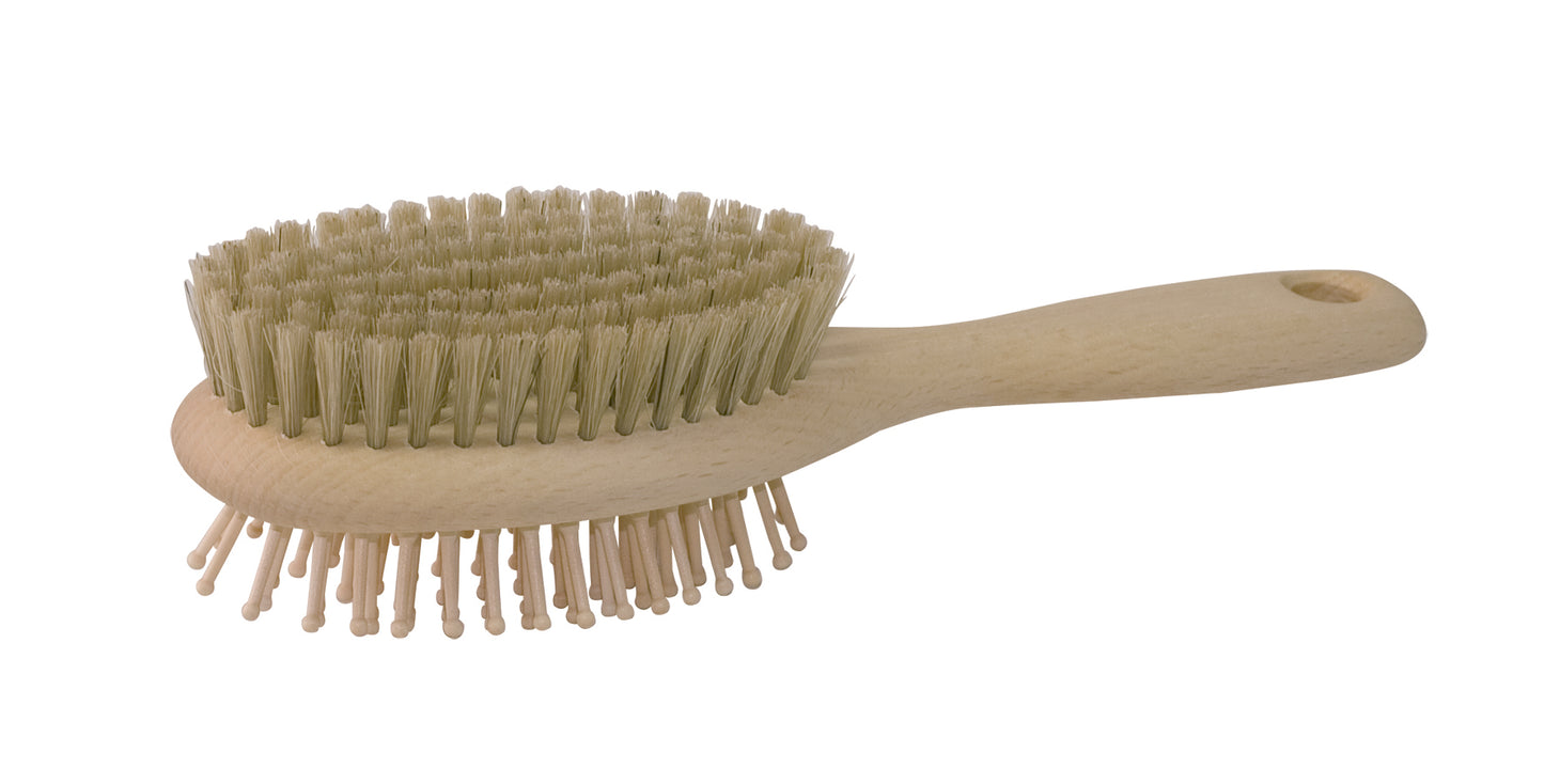 Dog Brush - Double Sided with Bristle & Wooden Pins