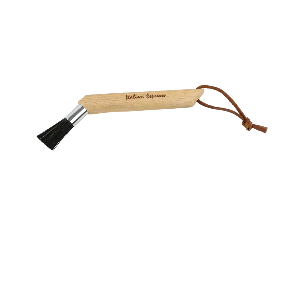 Espresso Brush with Curved Handle - Beechwood
