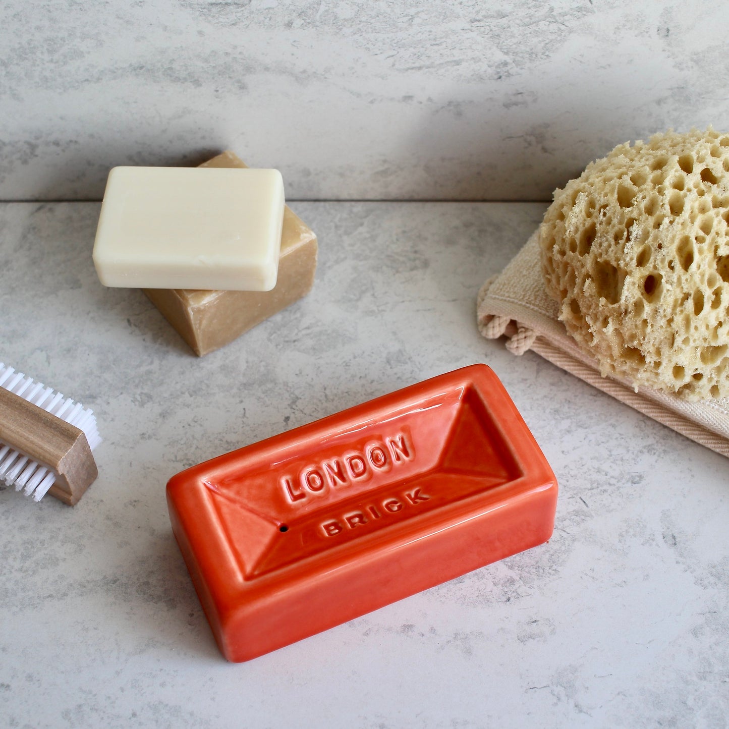 London Brick Soap Dish - Orange